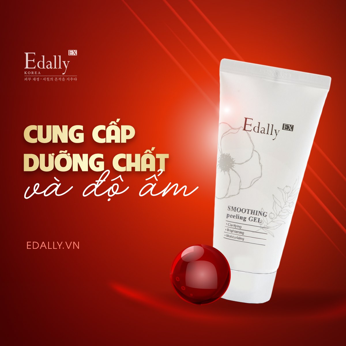 TẨY SẠCH TẾ BÀO CHẾT TRÊN DA CÙNG GEL TẨY DA CHẾT DƯỠNG ẨM VÀ LÀM SÁNG DA EDALLY EX
